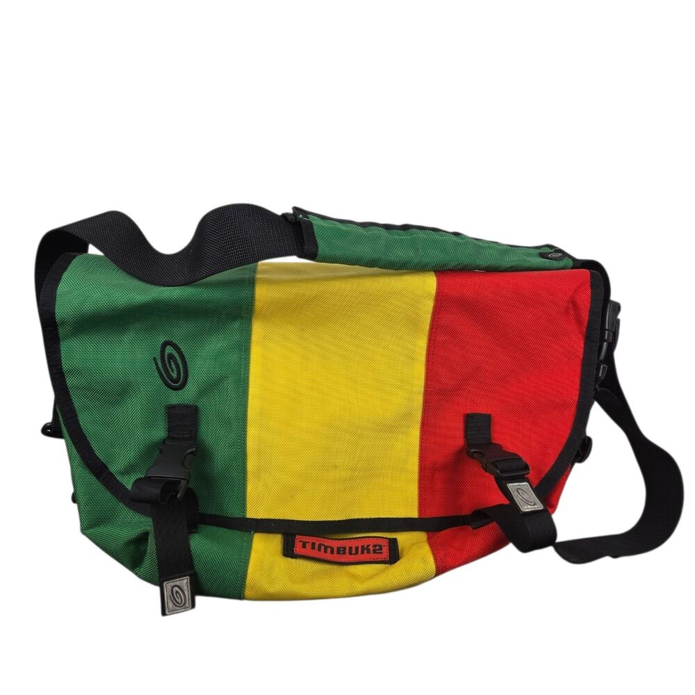 Timbuk2 Messenger Bag Rasta Laptop Jamaica Red Yellow Green Large 19" ColorBlock